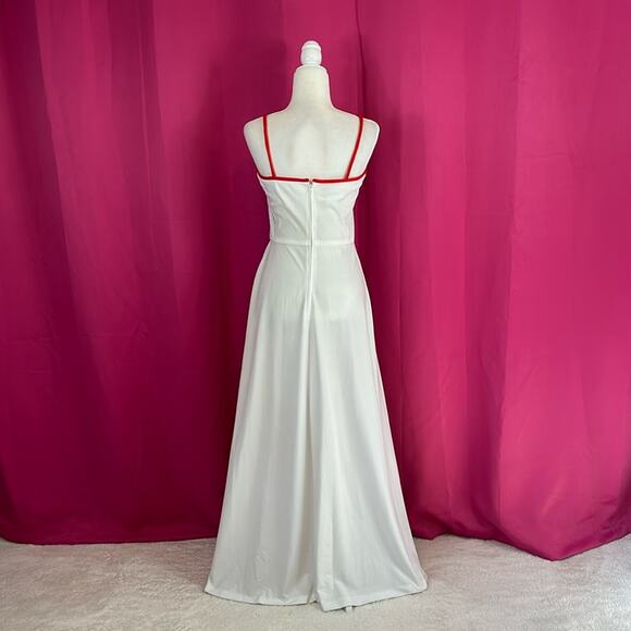 Vintage 70s Alfred Shaheen graphic print red flower maxi dress, 8 - Picture 2 of 15